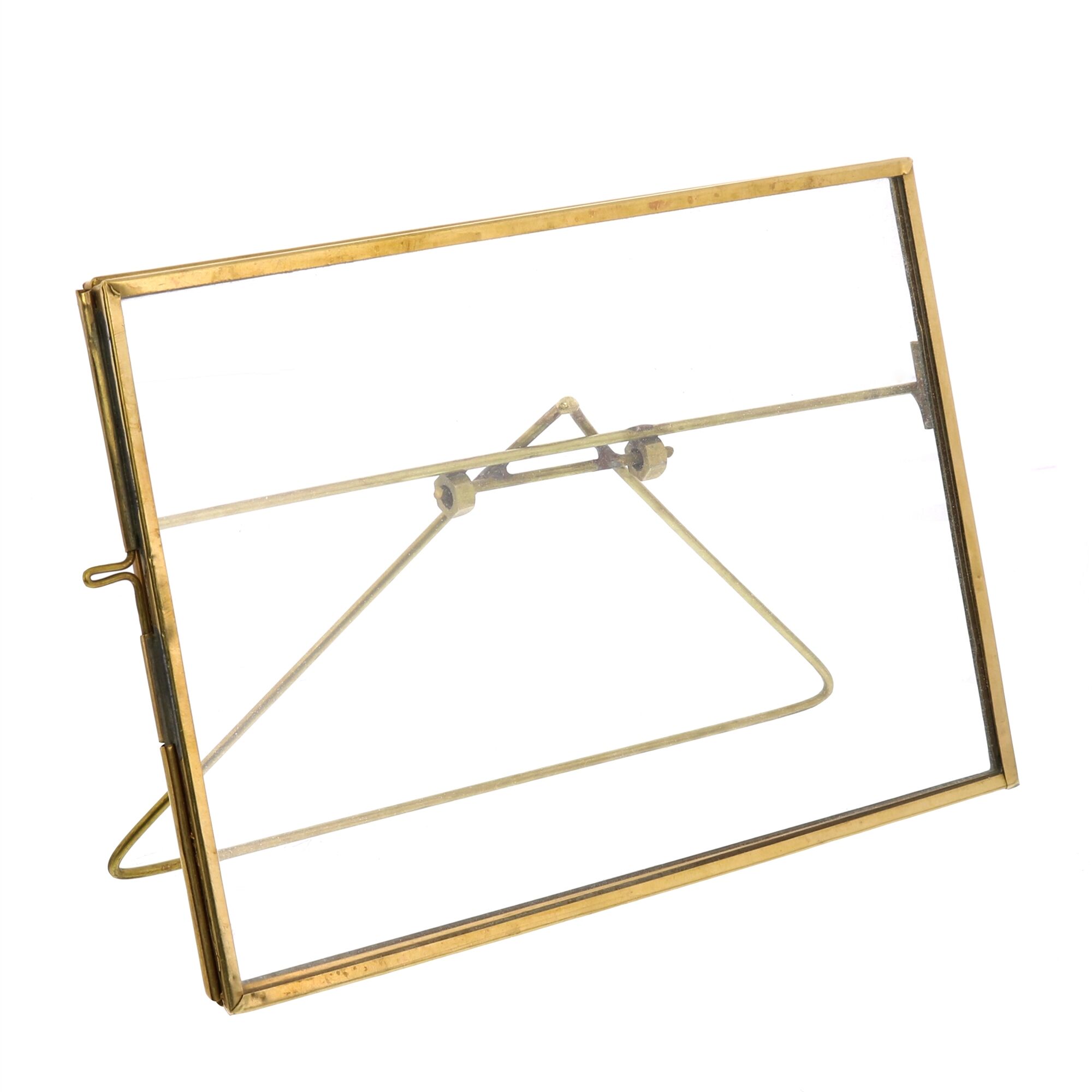 Monroe Horizontal Brass Easel Frame by HomArt