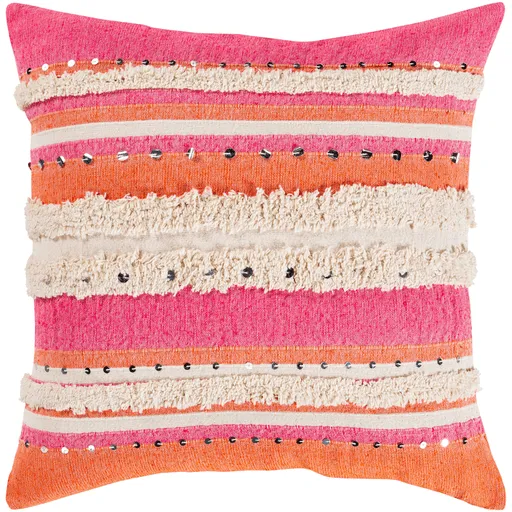 Pink and Orange Temara Pillow by Livabliss