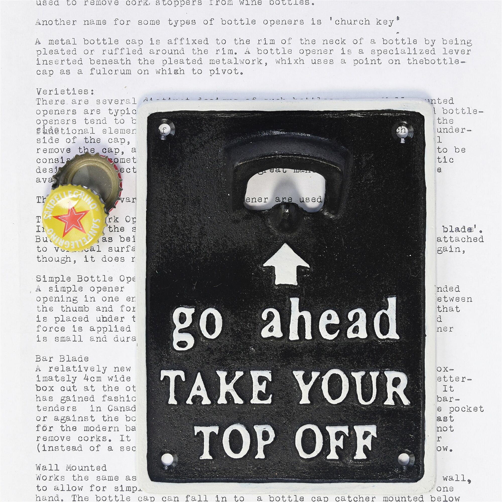 Take Your Top Off Bottle Opener by HomArt