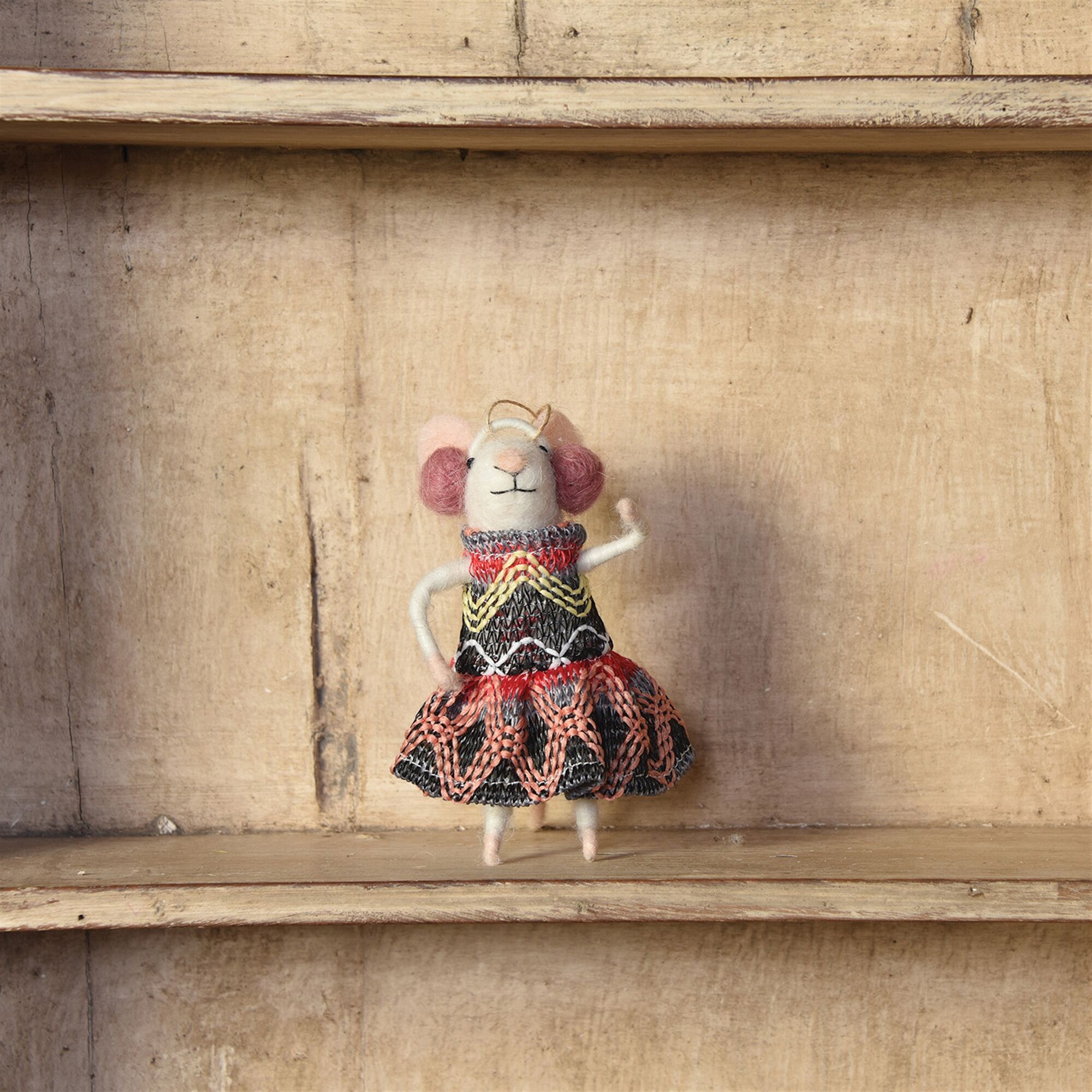 Wintertime Gal Mouse Ornament Set of 2 by HomArt - Image 2