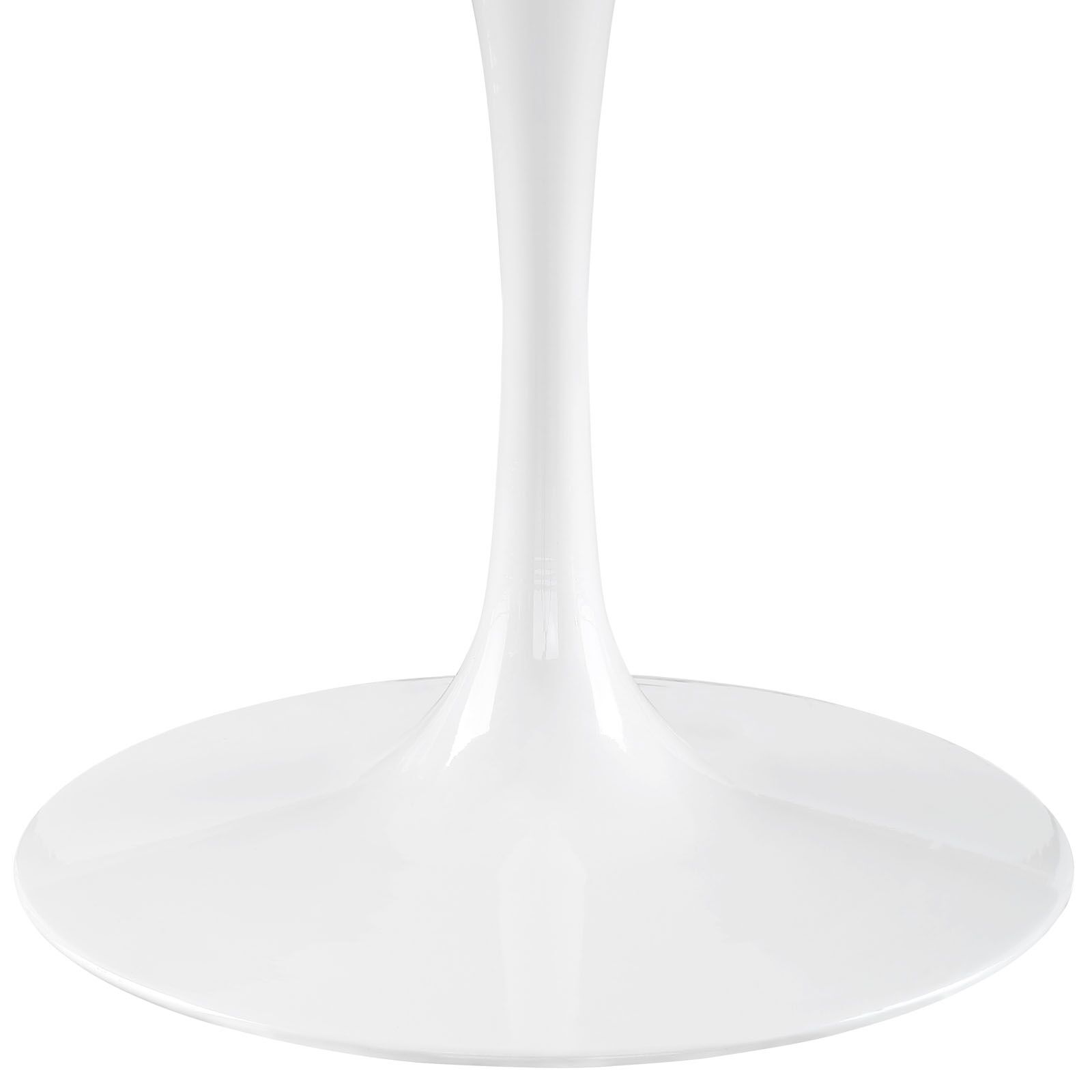 Lippa 60" Round Wood Top Dining Table in White by Modway - Image 4