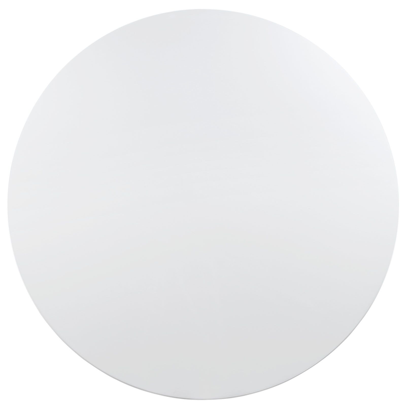 Lippa 60" Round Wood Top Dining Table in White by Modway - Image 3