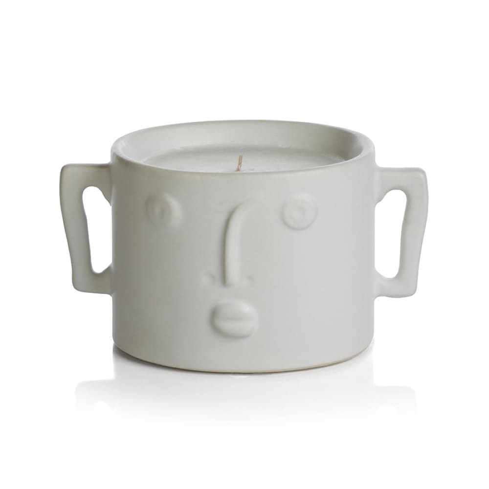 Nala Fig-Vetiver Candle in White by Zodax