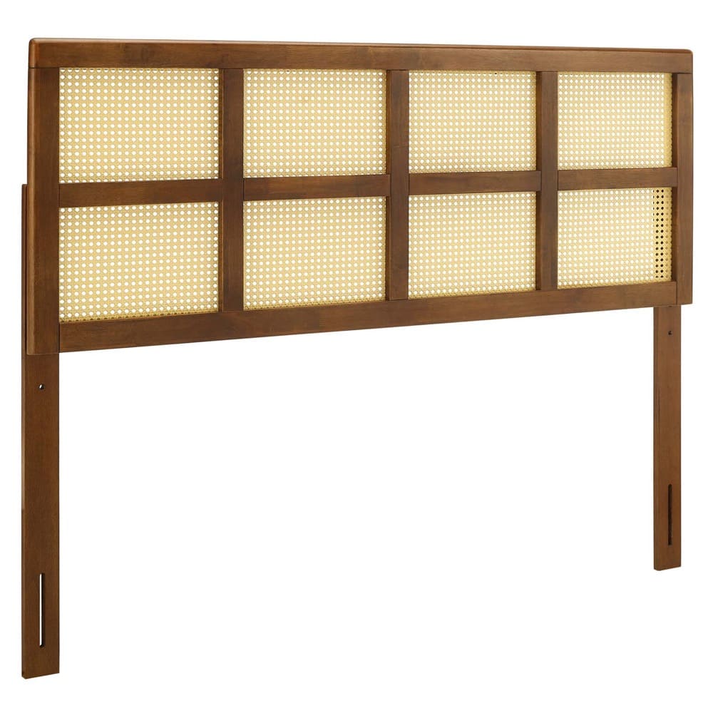 Luana Cane Full Headboard in Walnut by Modway - Image 7