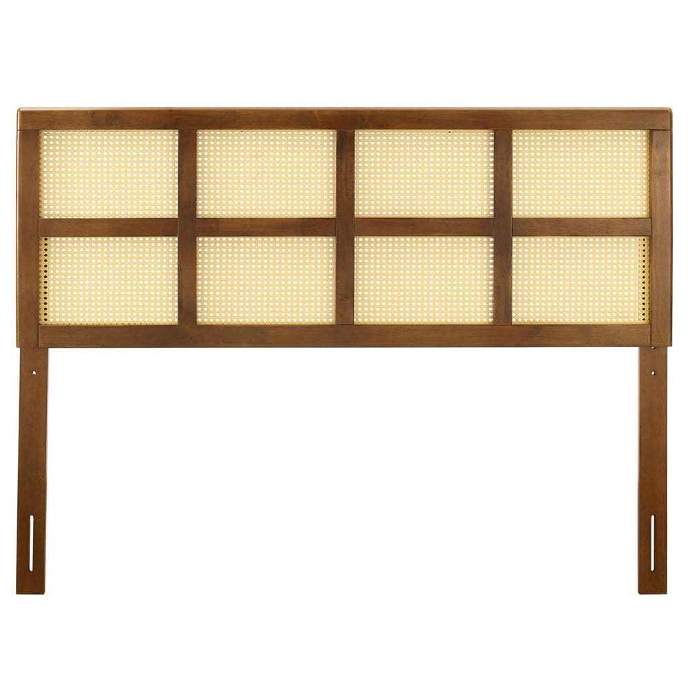 Luana Cane Full Headboard in Walnut by Modway - Image 3