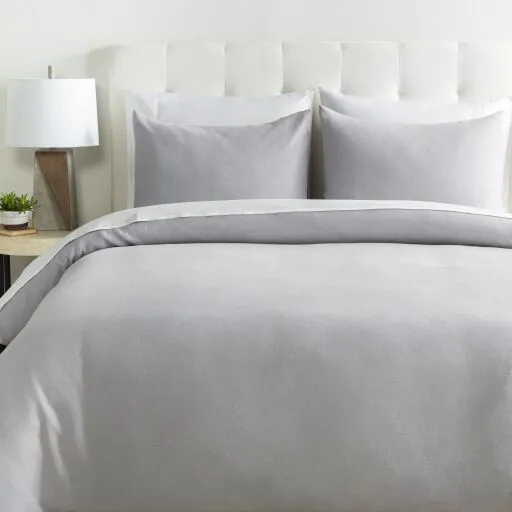 Dawson Light Gray Duvet Set by Livabliss