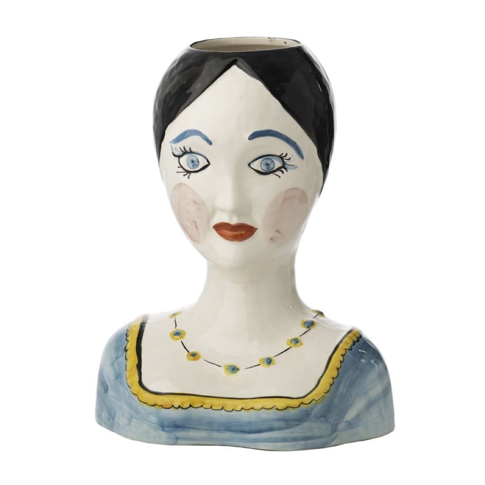 Evangeline and Gabriel Painted Head Vases by Abigails - Image 2