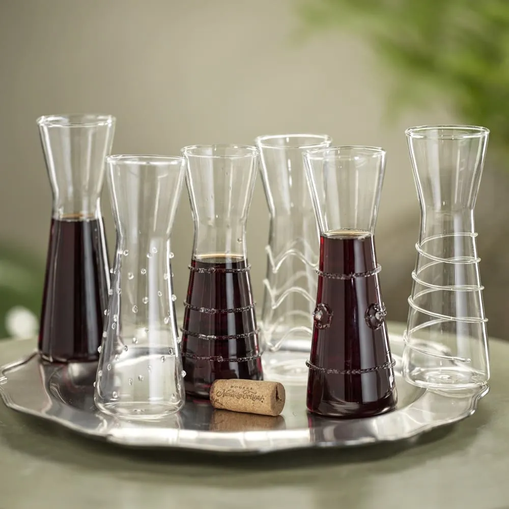 Zalli Assorted Glass Carafes Set of 6 by Zodax - Image 2