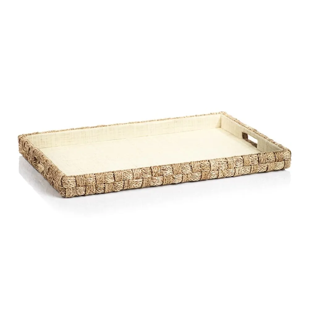 Large Abaca Rope Serving Tray by Zodax