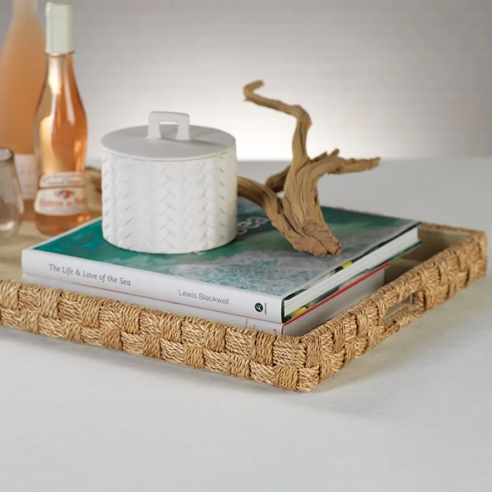 Large Abaca Rope Serving Tray by Zodax - Image 2