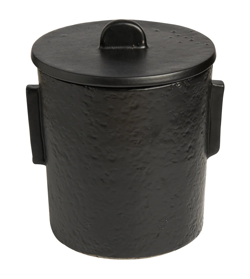 Domino Matte Black Ice Bucket with Lid by Abigails
