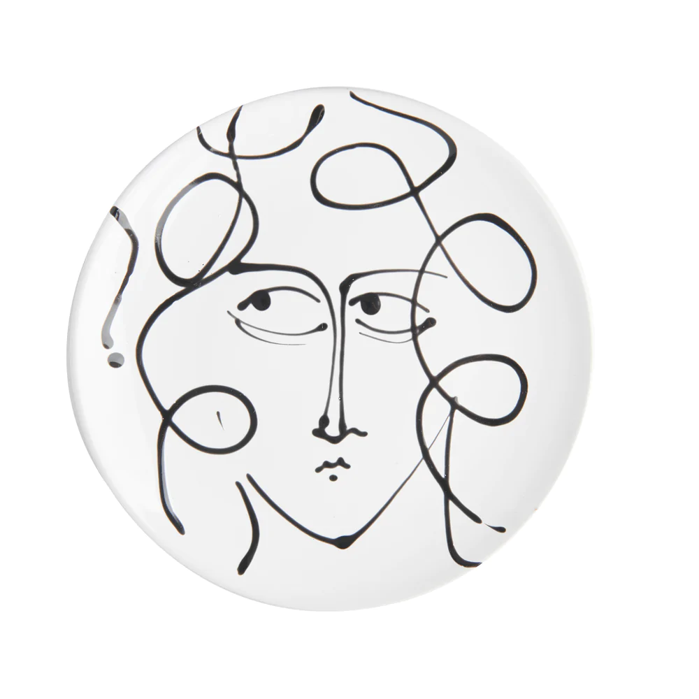 Pablo Black and White Face Plate by Abigails