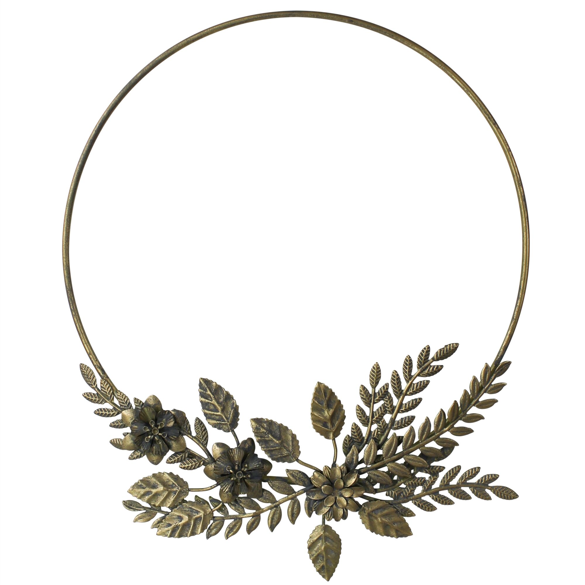 Astoria Metal Foliage Wreath by HomArt