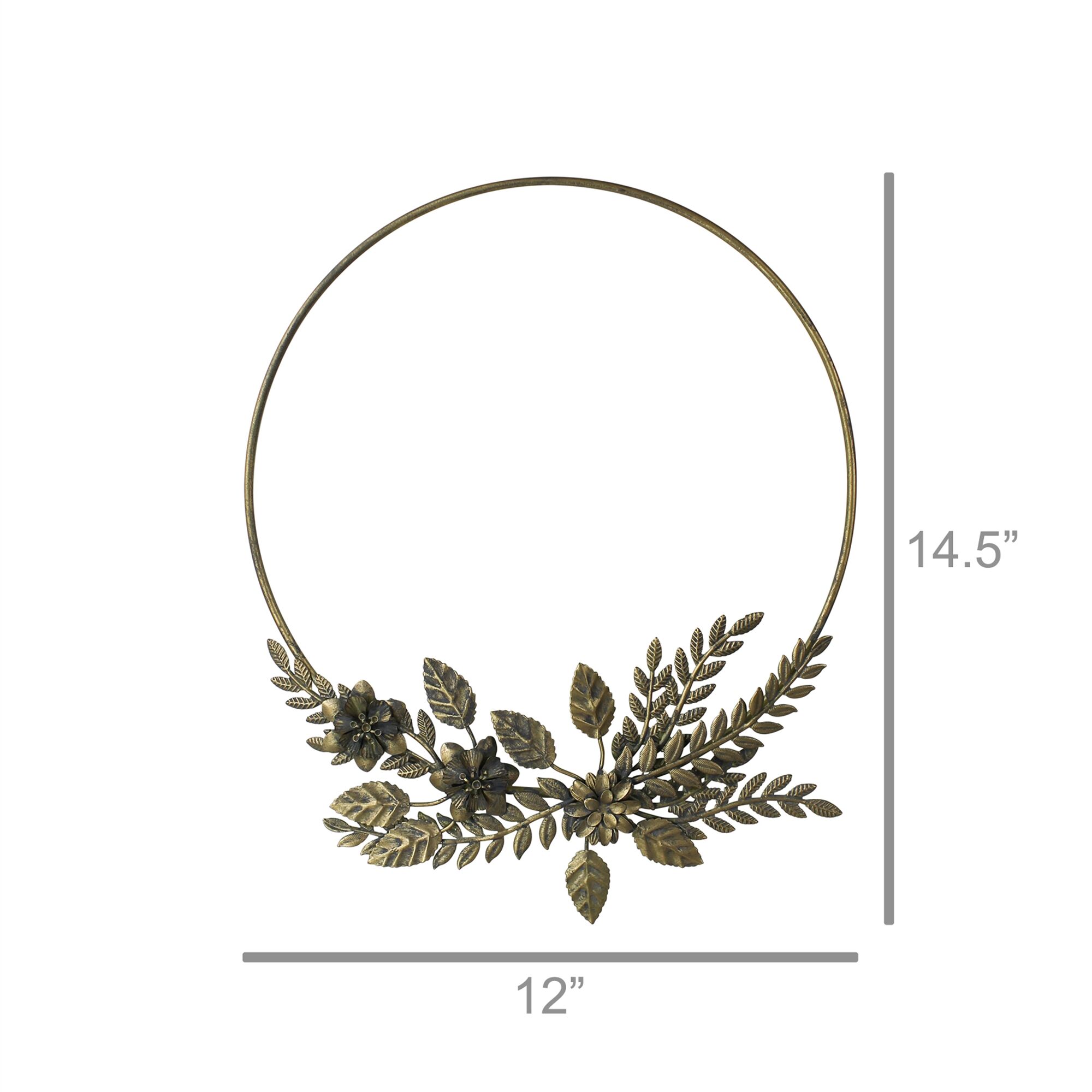 Astoria Metal Foliage Wreath by HomArt - Image 2