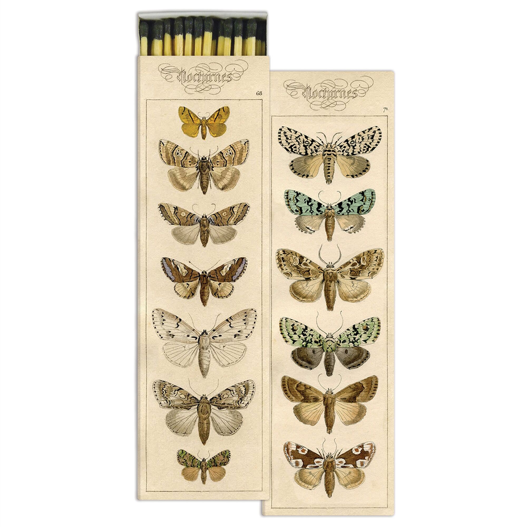 Extra Long Moths Matches Set of 4 by HomArt