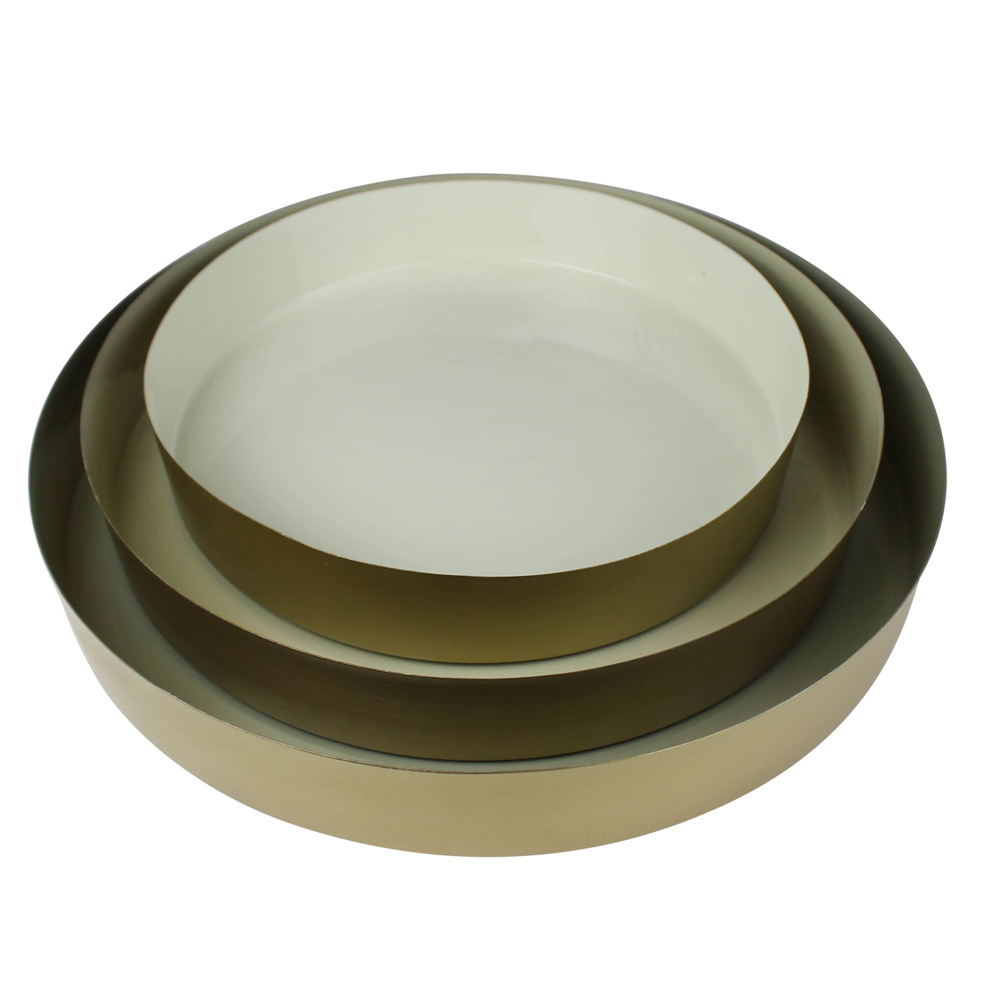 Putty Enamel Trays Set of 3 by HomArt