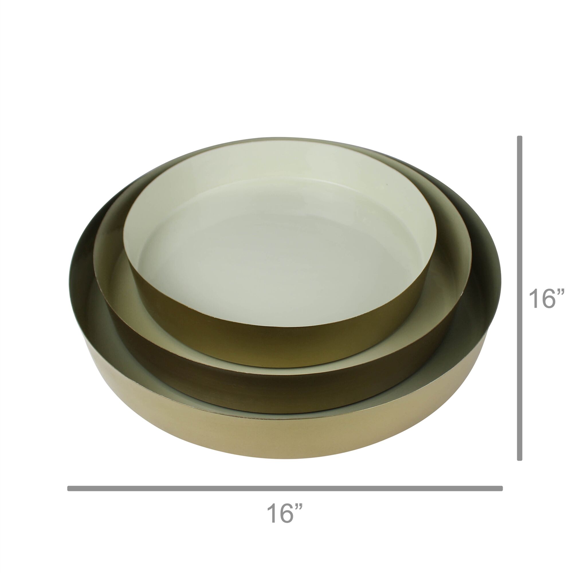 Putty Enamel Trays Set of 3 by HomArt - Image 5