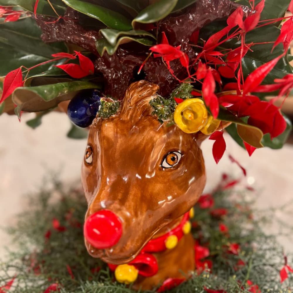 Hanz Ceramic Reindeer Head Vase by Abigails - Image 2