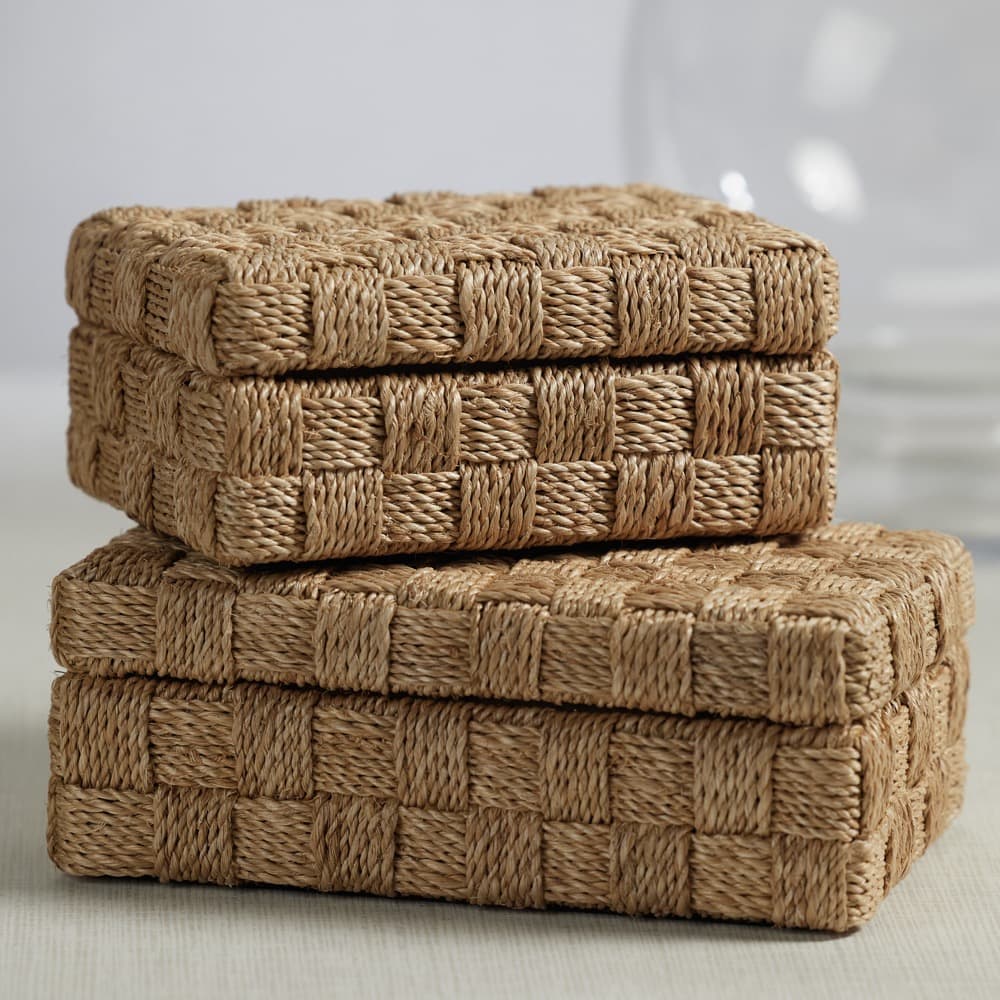 Taranto Natural Abaca Rope Decorative Boxes by Zodax - Image 5
