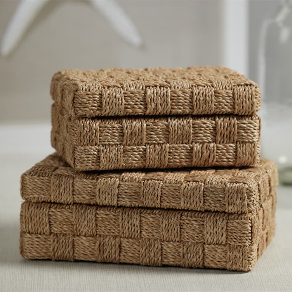 Taranto Natural Abaca Rope Decorative Boxes by Zodax - Image 4