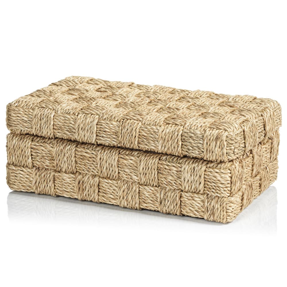 Taranto Natural Abaca Rope Decorative Boxes by Zodax - Image 3