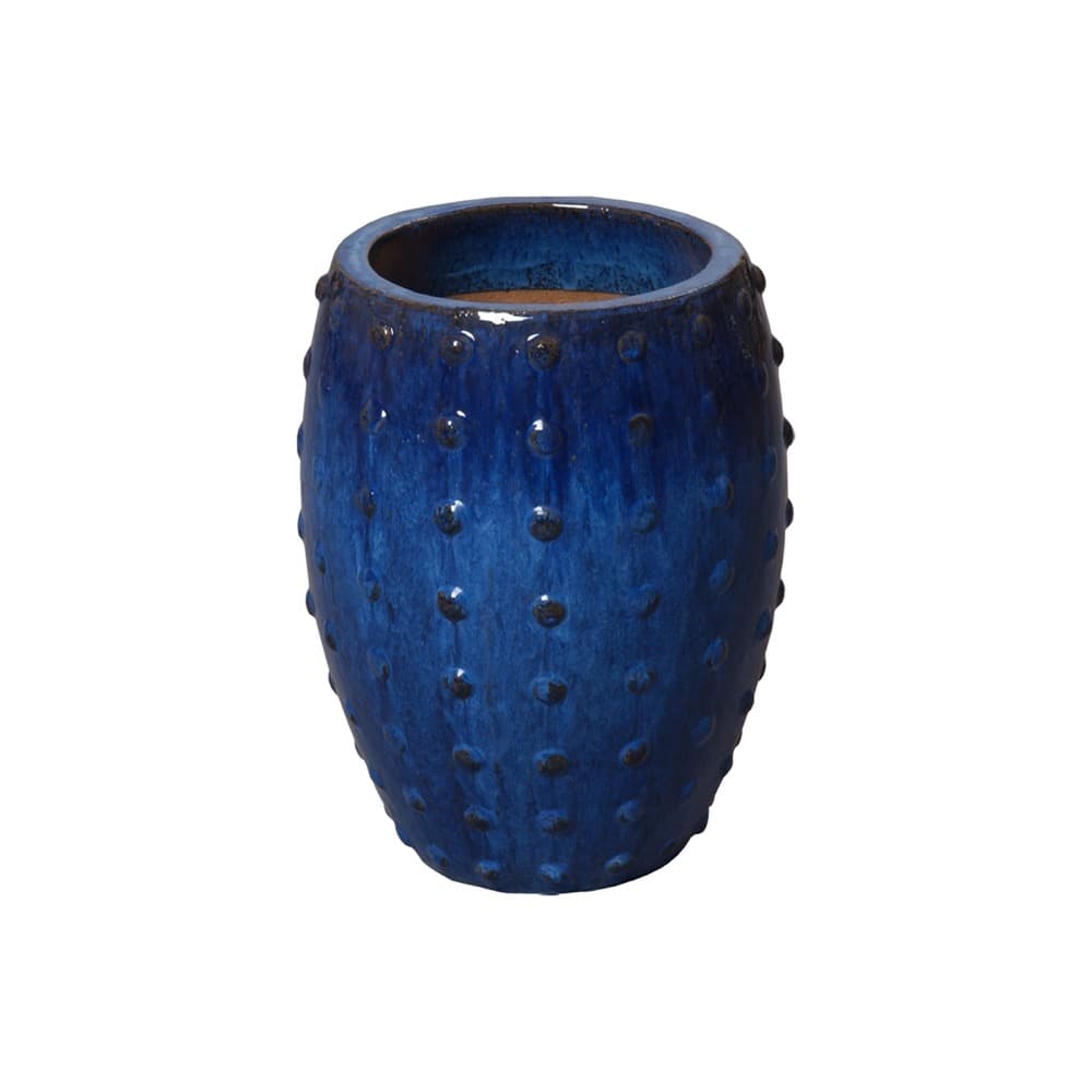 Blue Round Stud Pot by Emissary
