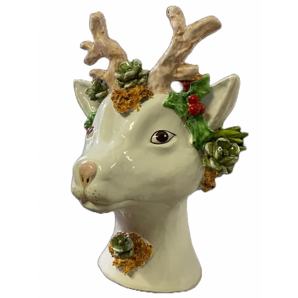 Heidi Ceramic Reindeer Head Vase by Abigails