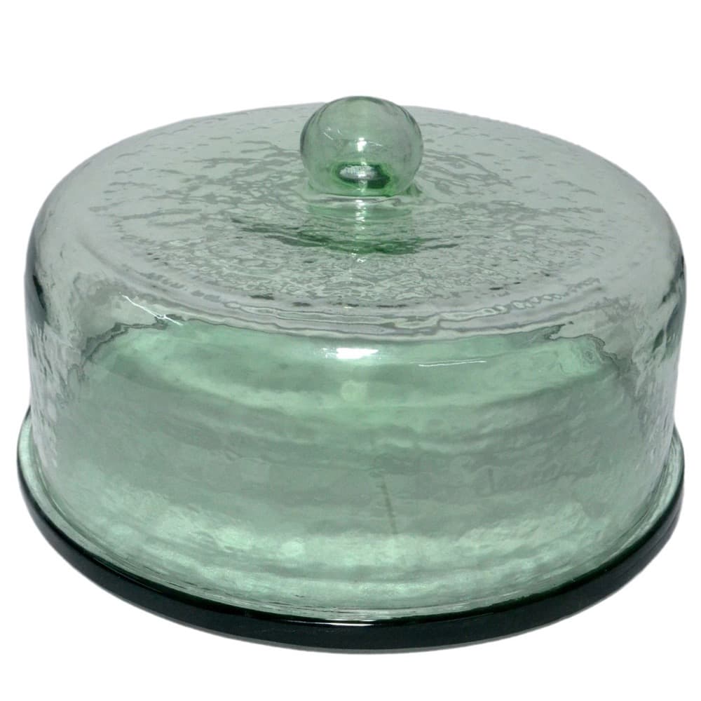 Light Green Recycled Glass 11.3"d Domed Server by BIDKhome