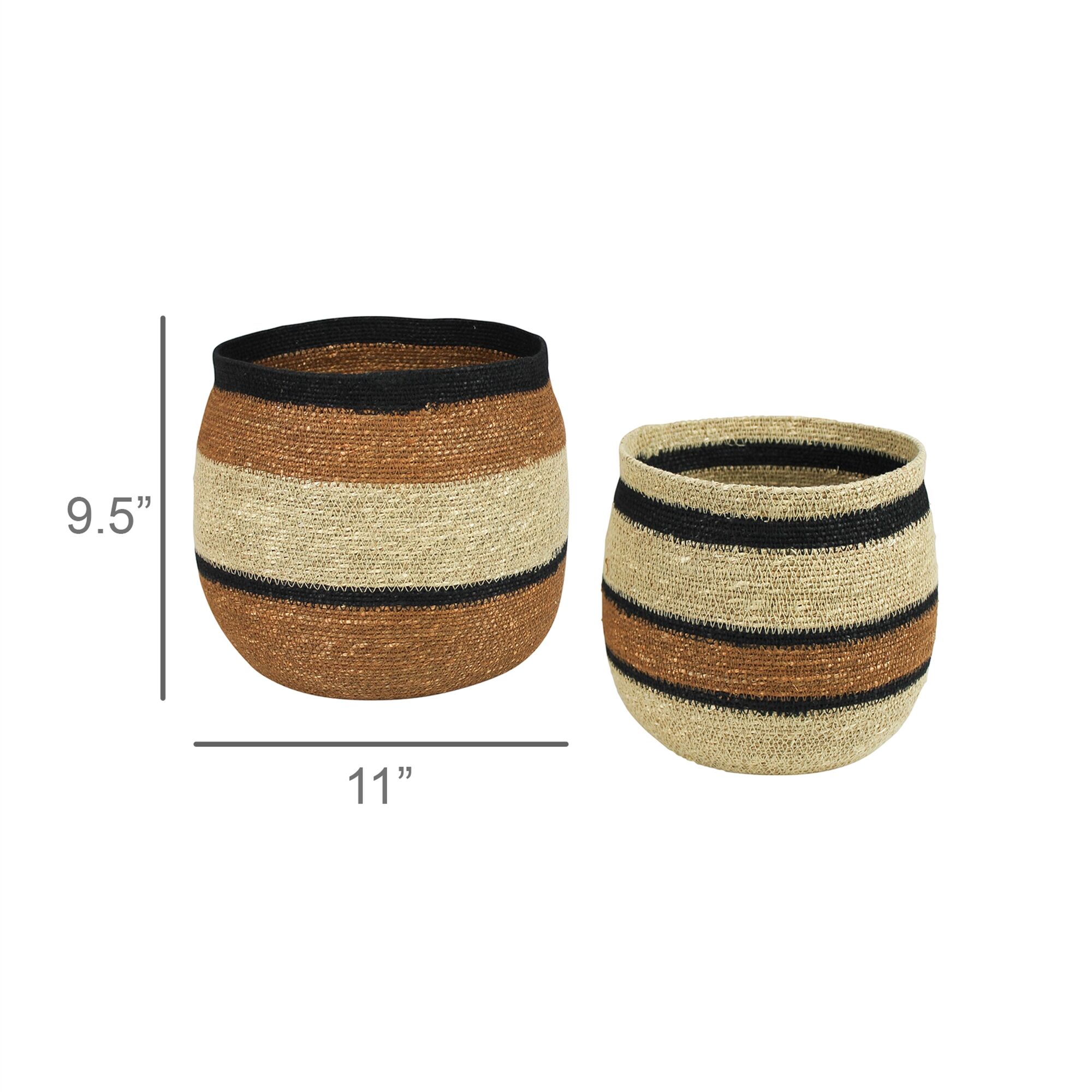 Medina Seagrass Baskets Set of 2 by HomArt - Image 2