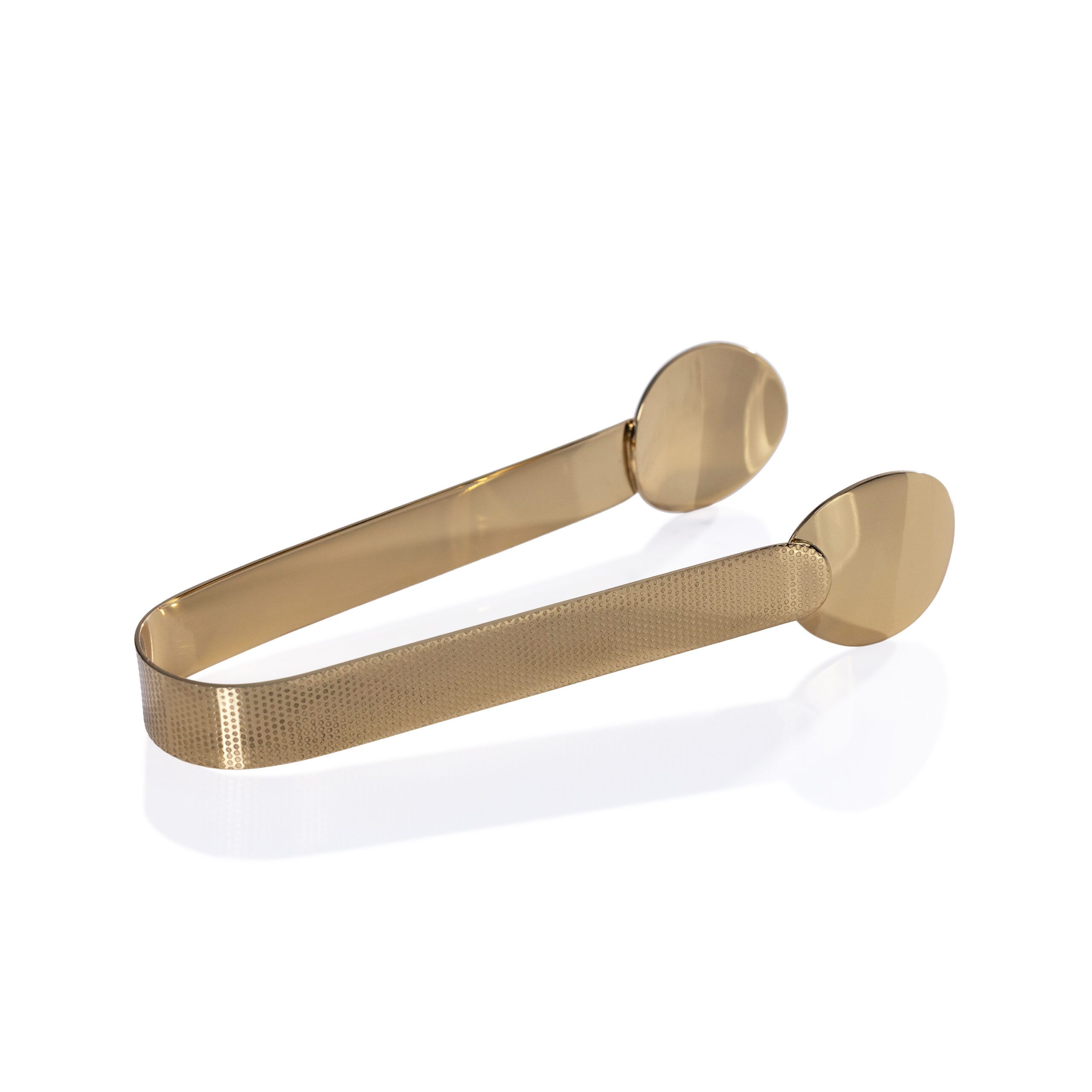 Spiga Textured Ice Tong, Gold by Zodax