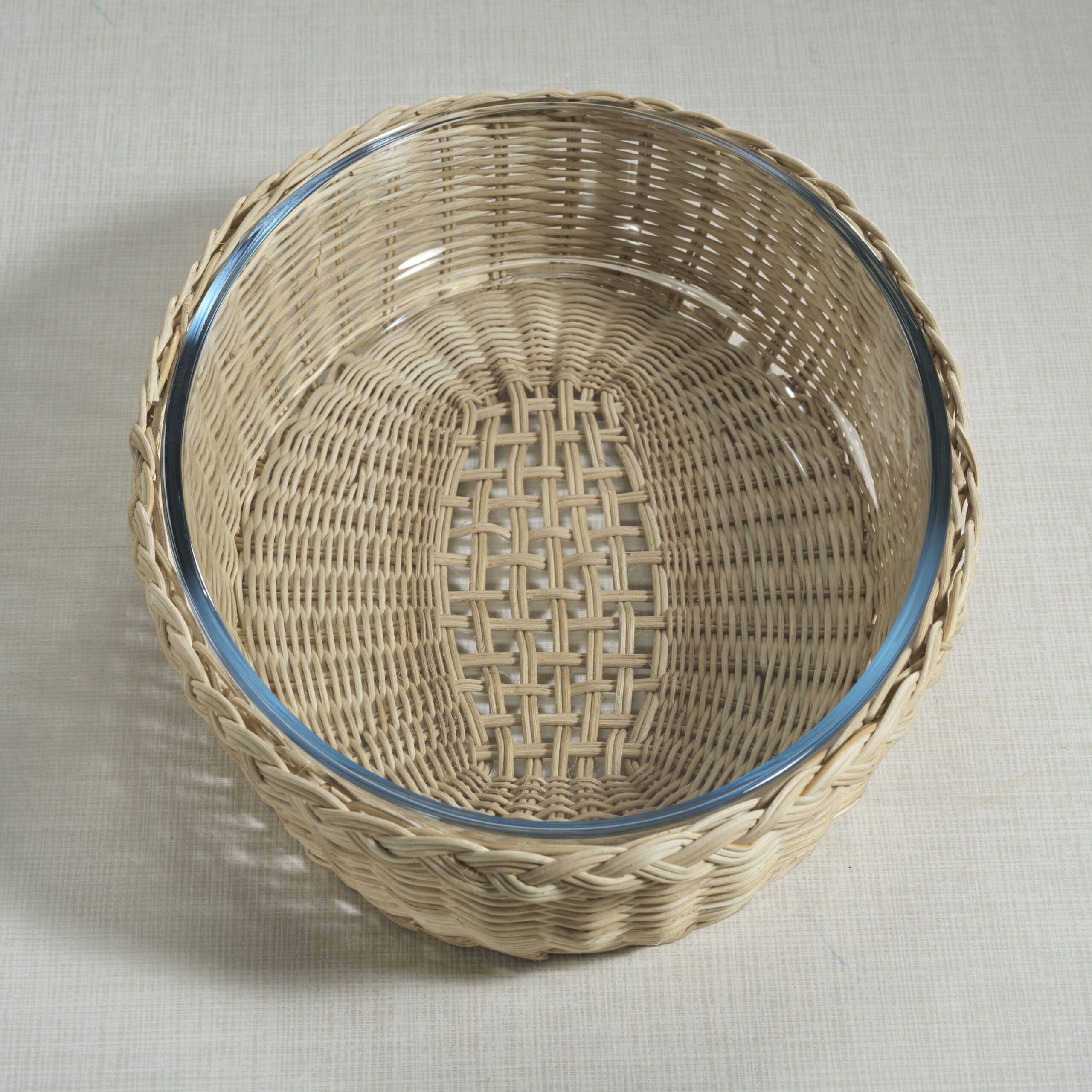 The Palmier Oval Pyrex in Rattan Basket, 14.5" x 10.25" x 3.25" by Zodax - Image 5