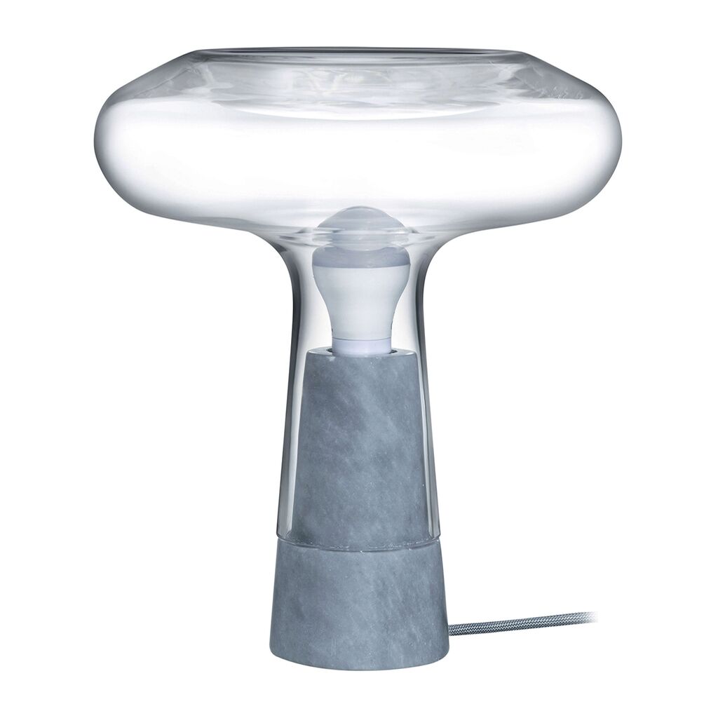 Orion Lamp Top Sandblasted with Marble Base by Nude Glass