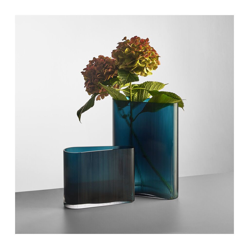 Mist Vase Petroleum Green Tall by Nude Glass - Image 2