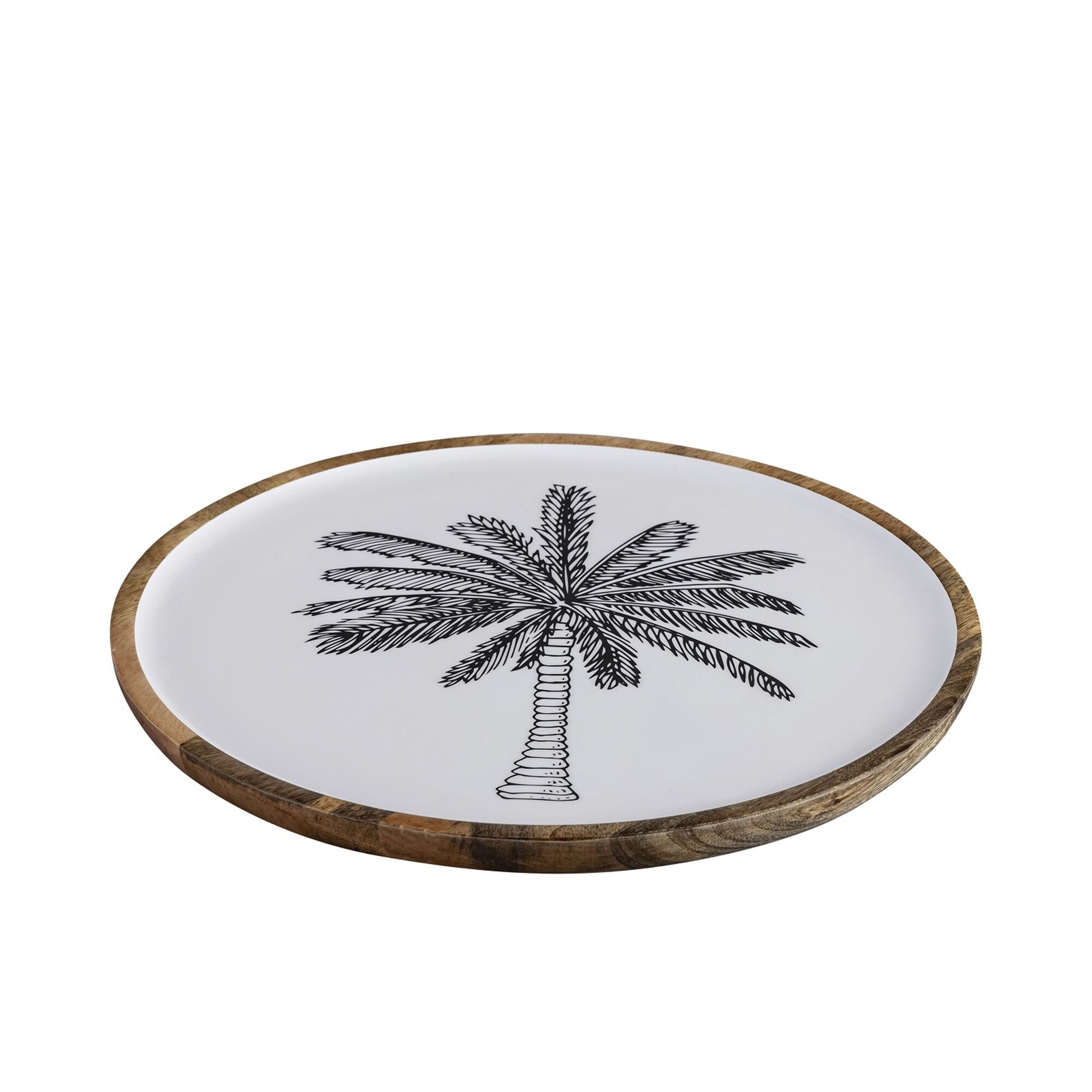 Mango Natural Wood Plate with Print by BIDKhome - Image 2