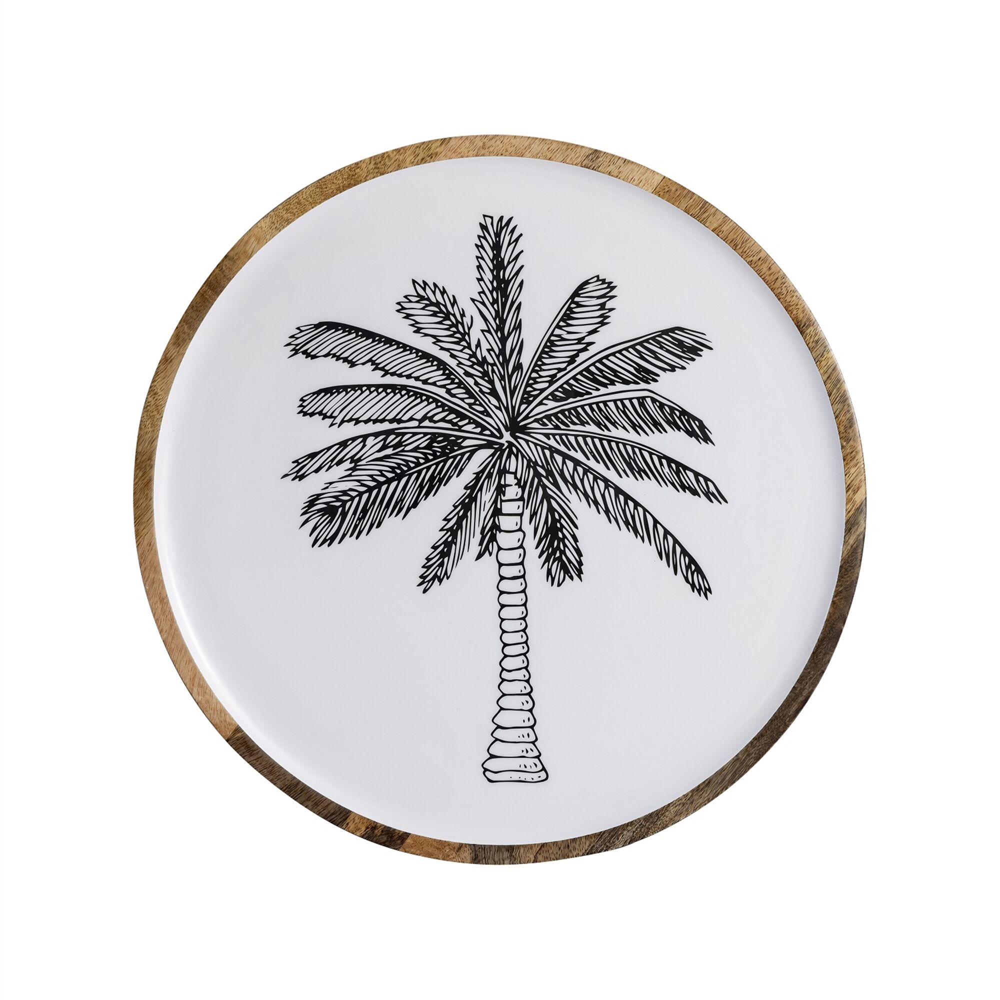 Mango Natural Wood Plate with Print by BIDKhome - Image 4