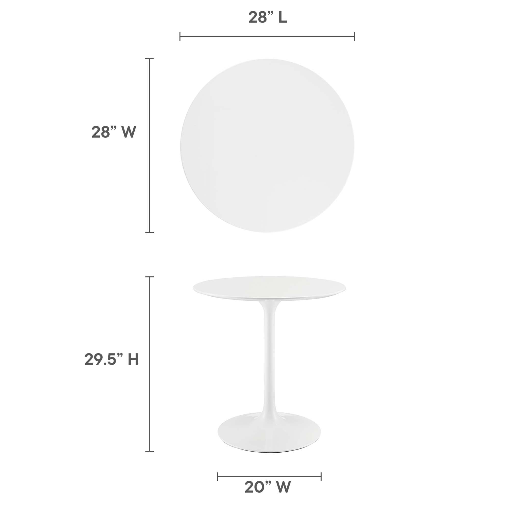 Lippa 28" Round Wood Dining Table by Modway - Image 3