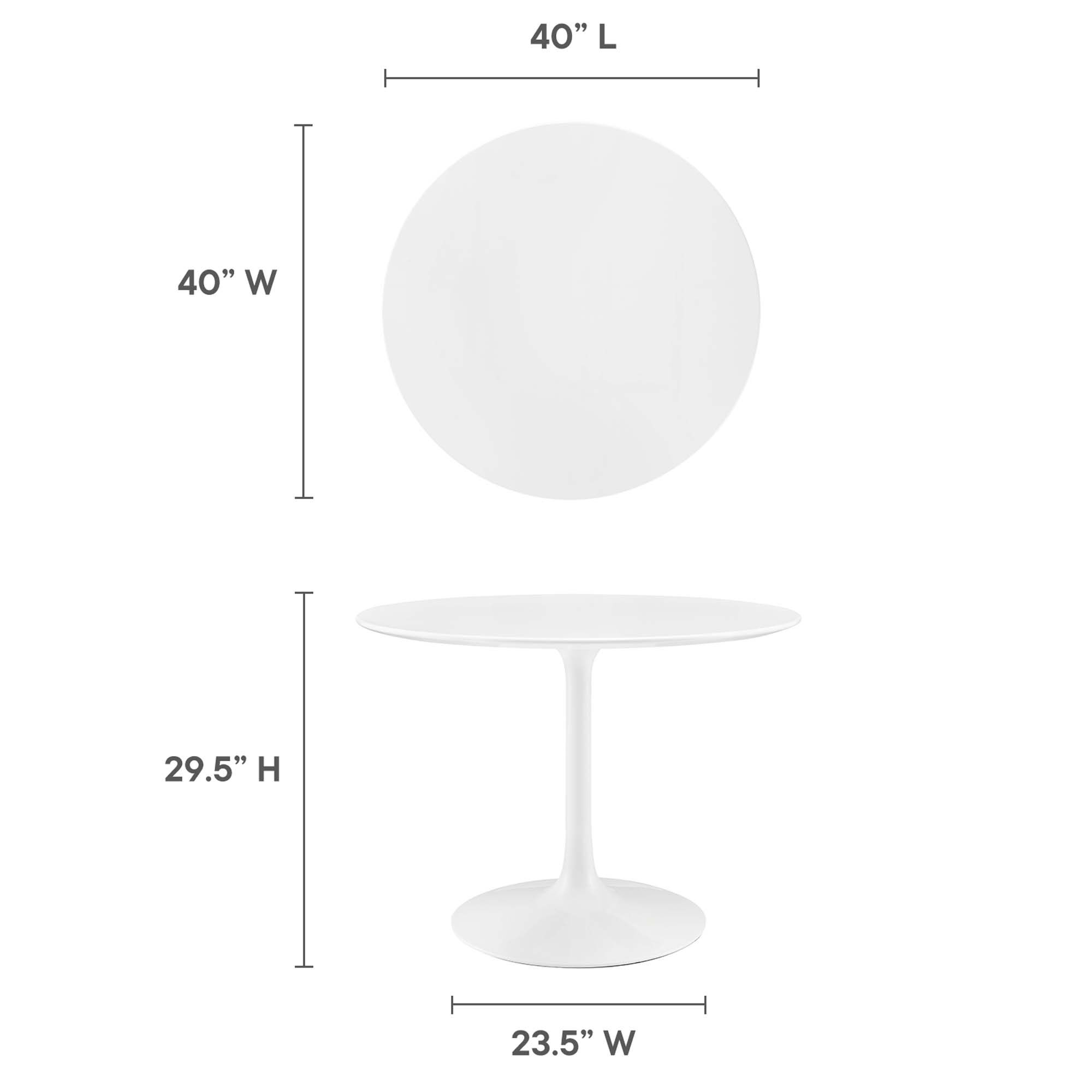Lippa 40" Round Wood Dining Table by Modway - Image 3