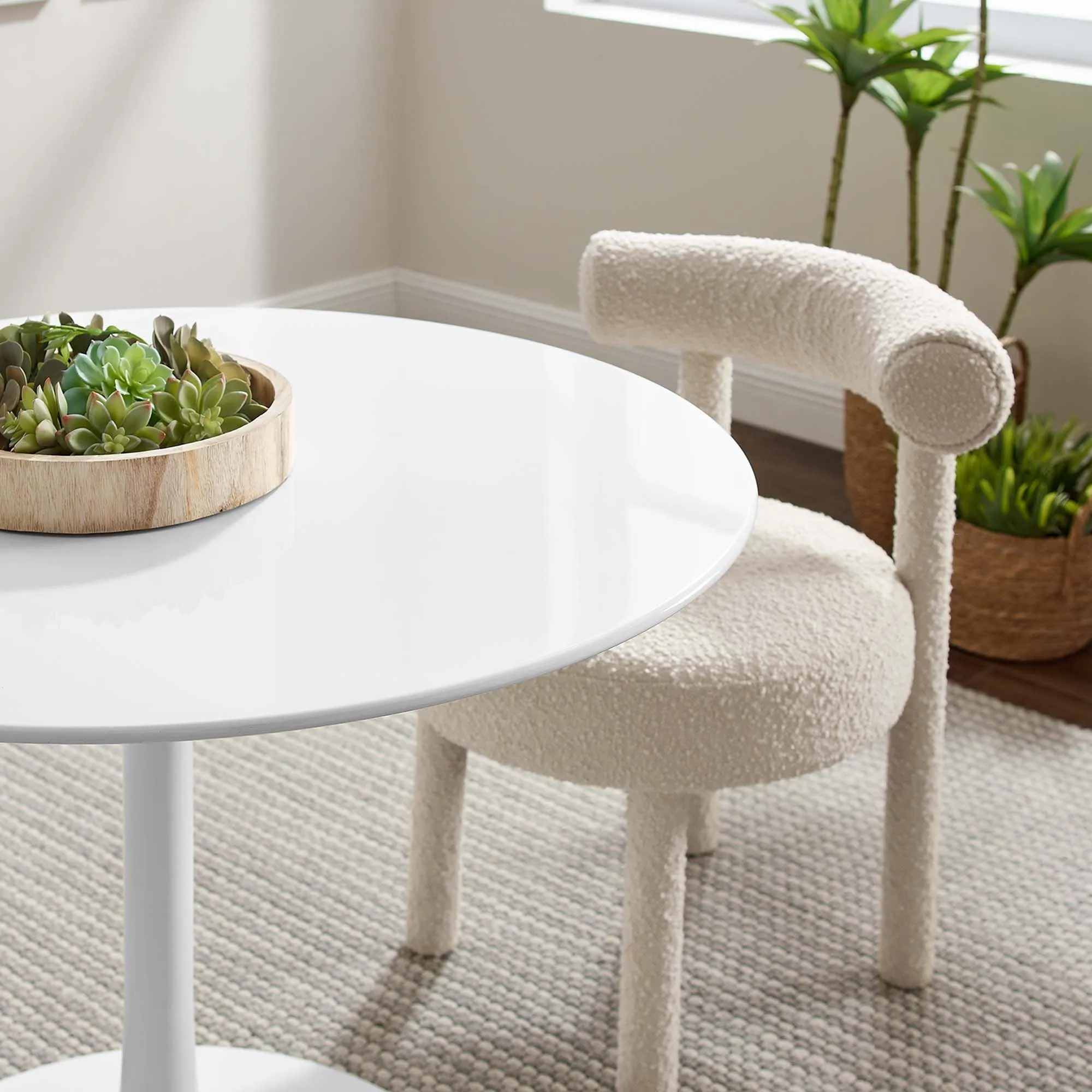Lippa 40" Round Wood Dining Table by Modway - Image 7