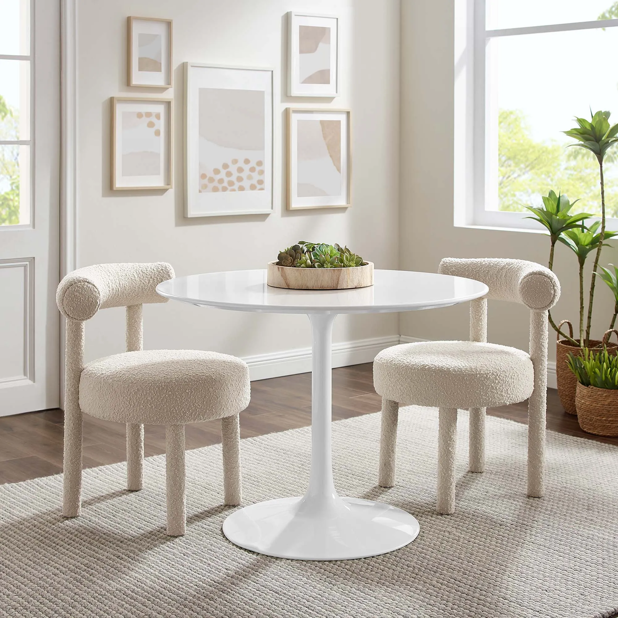 Lippa 40" Round Wood Dining Table by Modway - Image 6