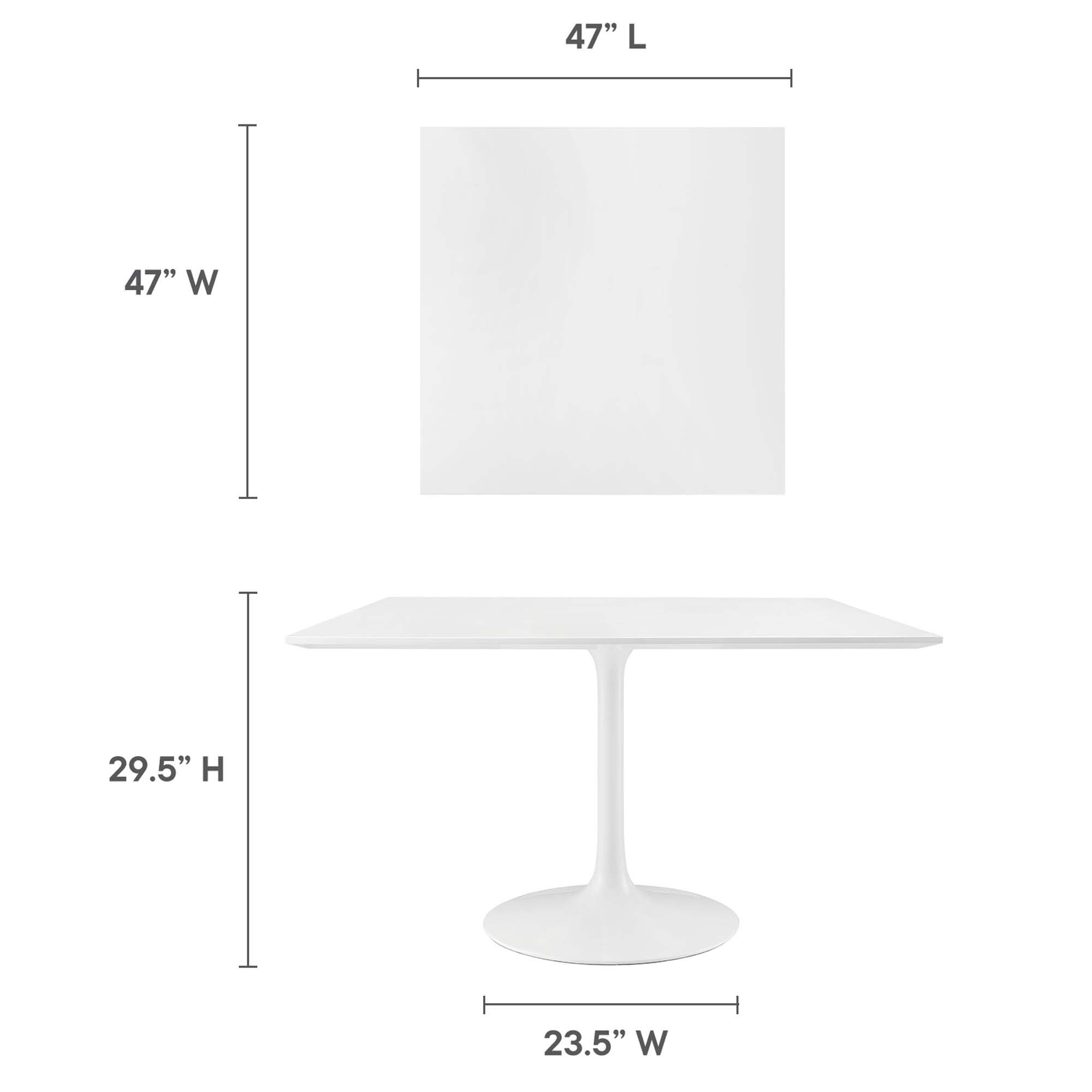 Lippa 48" Square Wood Dining Table by Modway - Image 3
