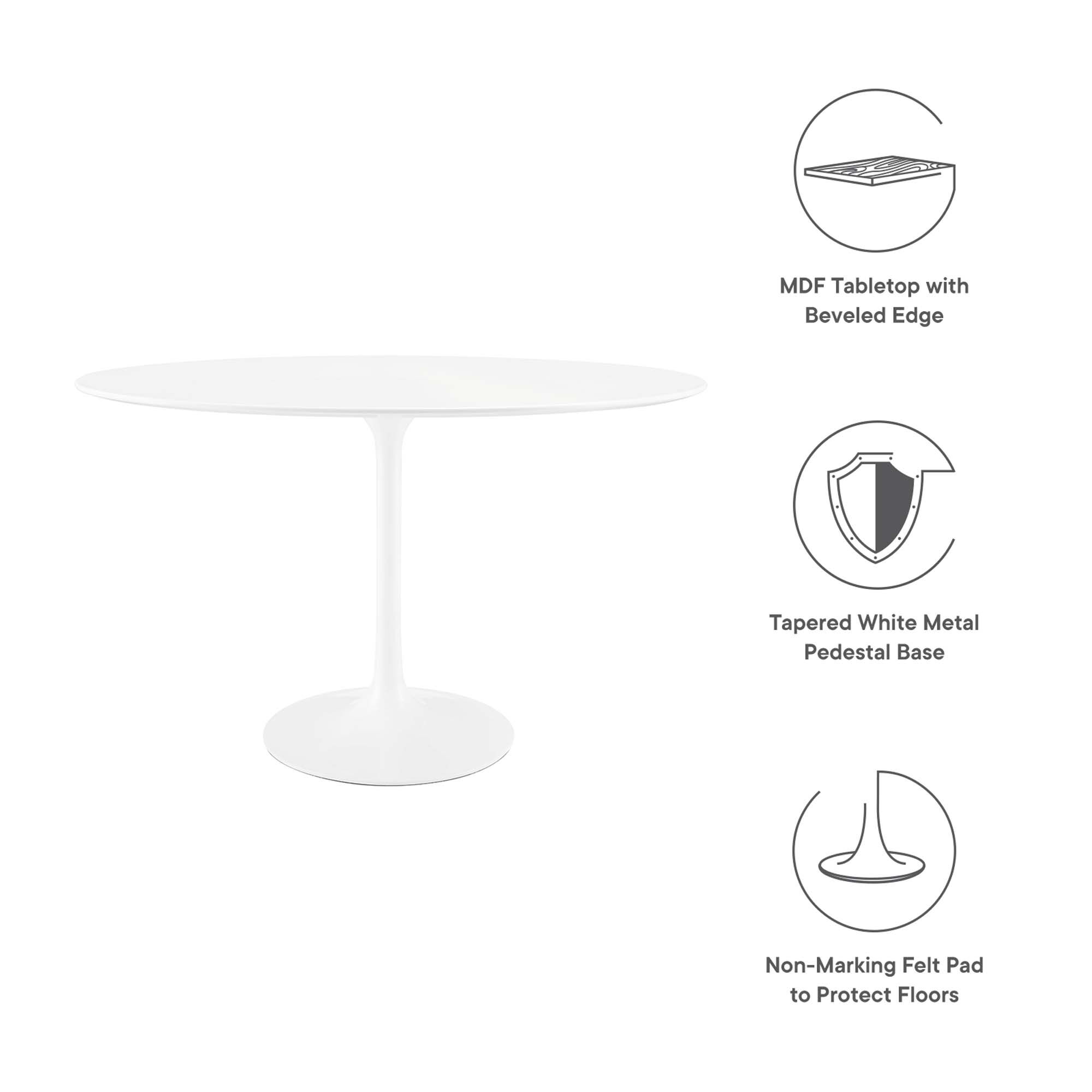 Lippa 48" Oval Wood Dining Table by Modway - Image 3