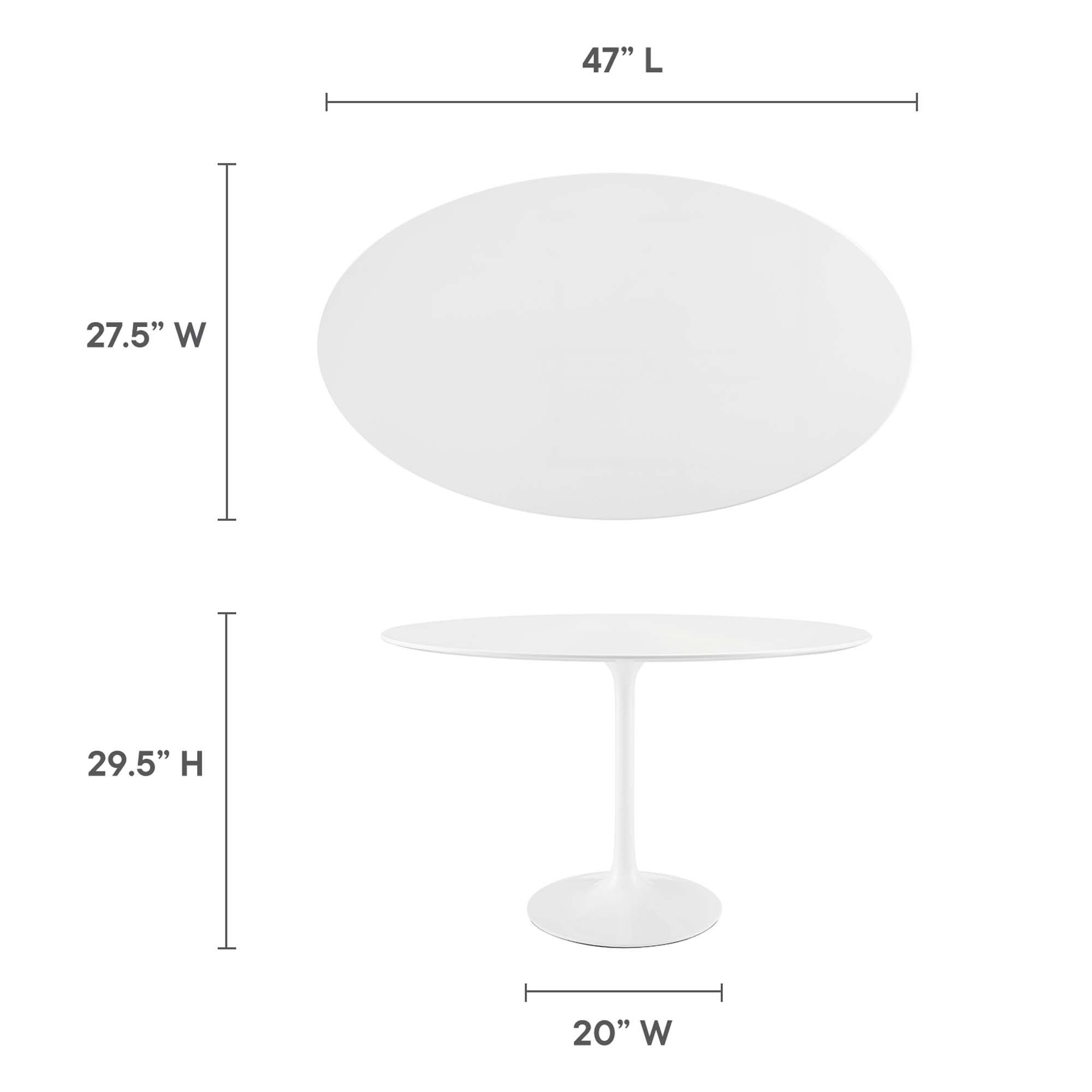 Lippa 48" Oval Wood Dining Table by Modway - Image 2