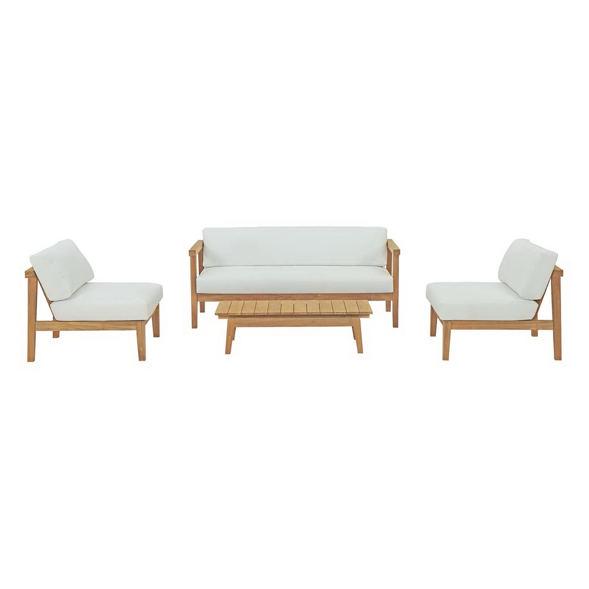 Bayport 4 Piece Outdoor Patio Teak Set by Modway