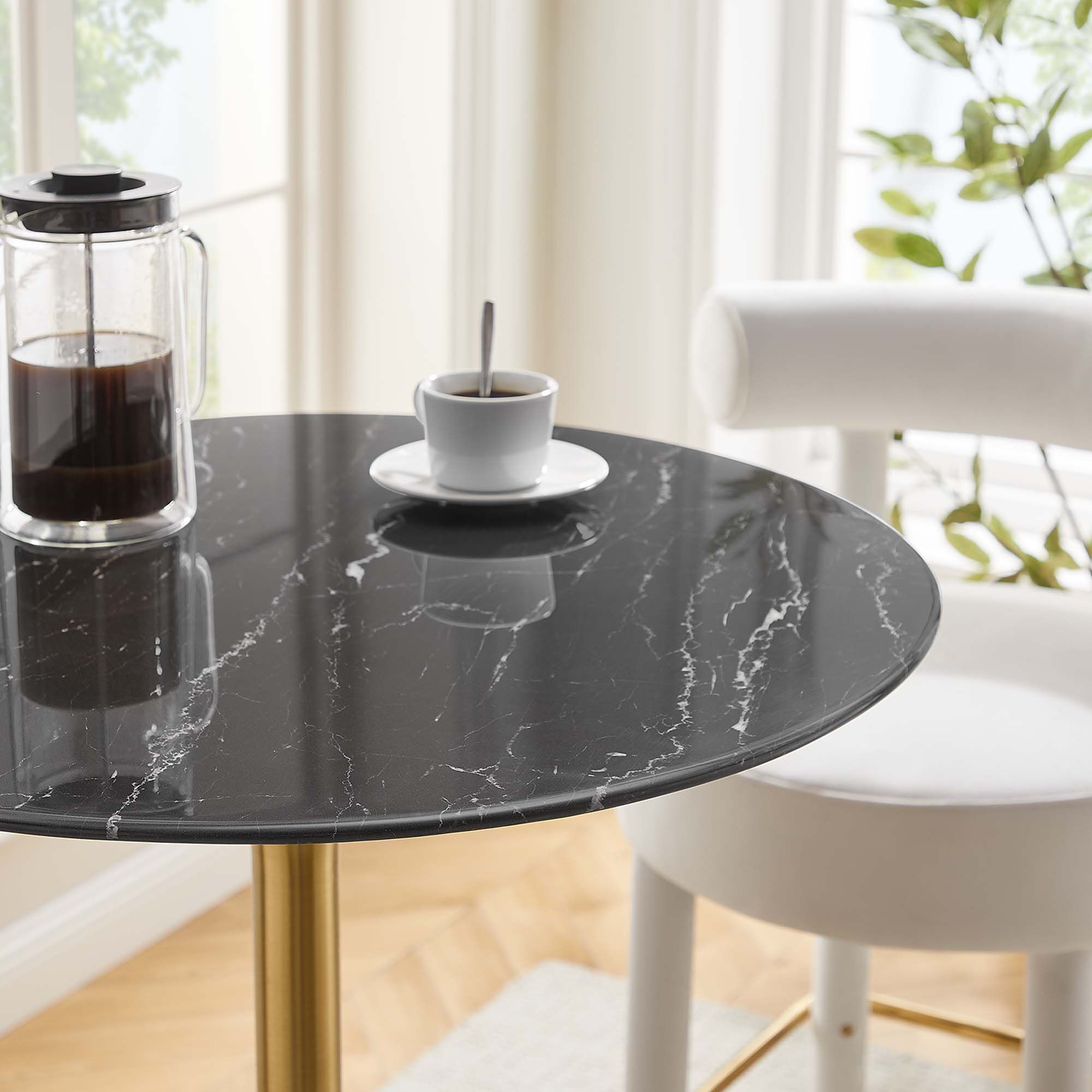 Lippa 28" Round Faux Marble Bar Table by Modway - Image 7