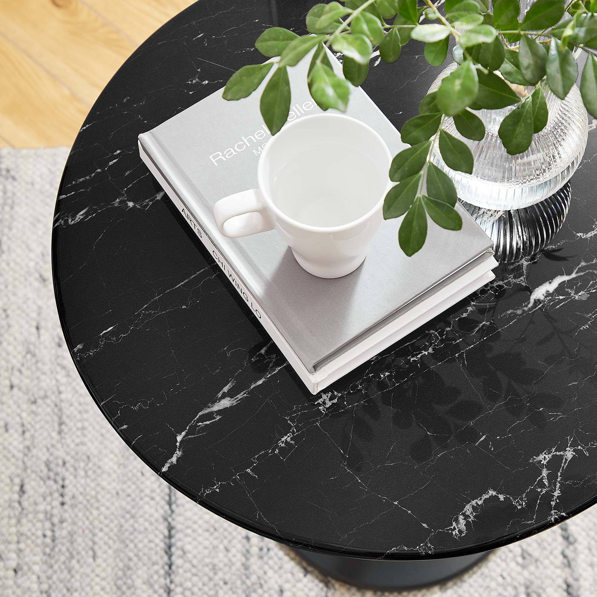 Lippa 20" Round Faux Marble Side Table by Modway - Image 7