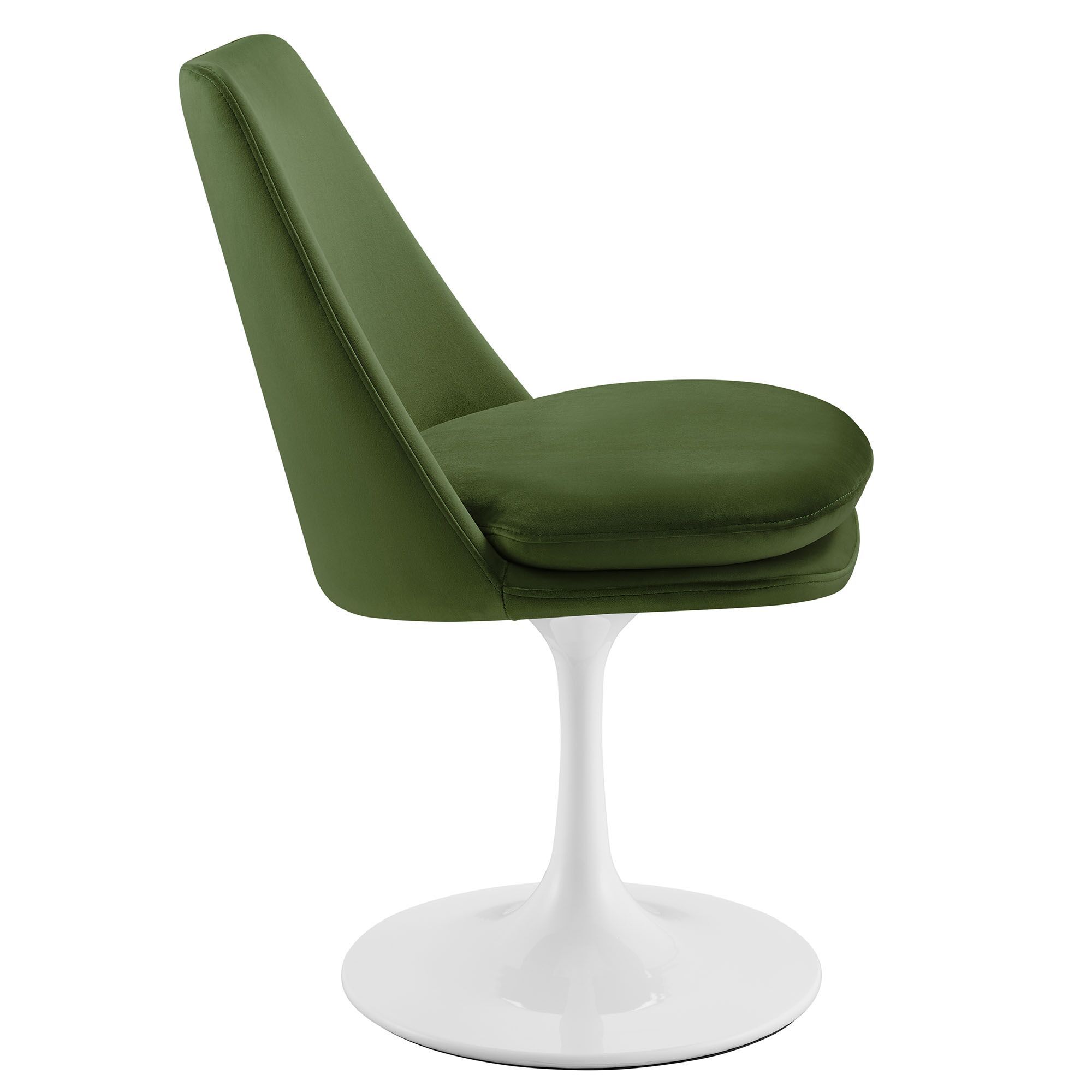 Lippa Swivel Dining Performance Velvet Side Chair by Modway - Image 4