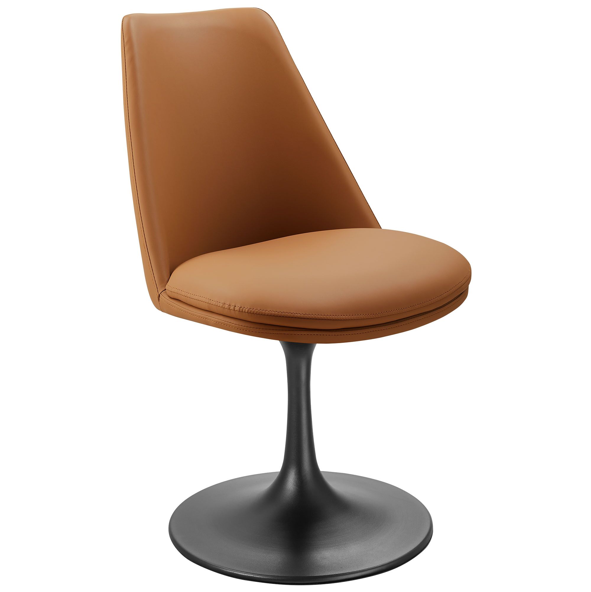 Lippa Swivel Dining Vegan Leather Side Chair by Modway