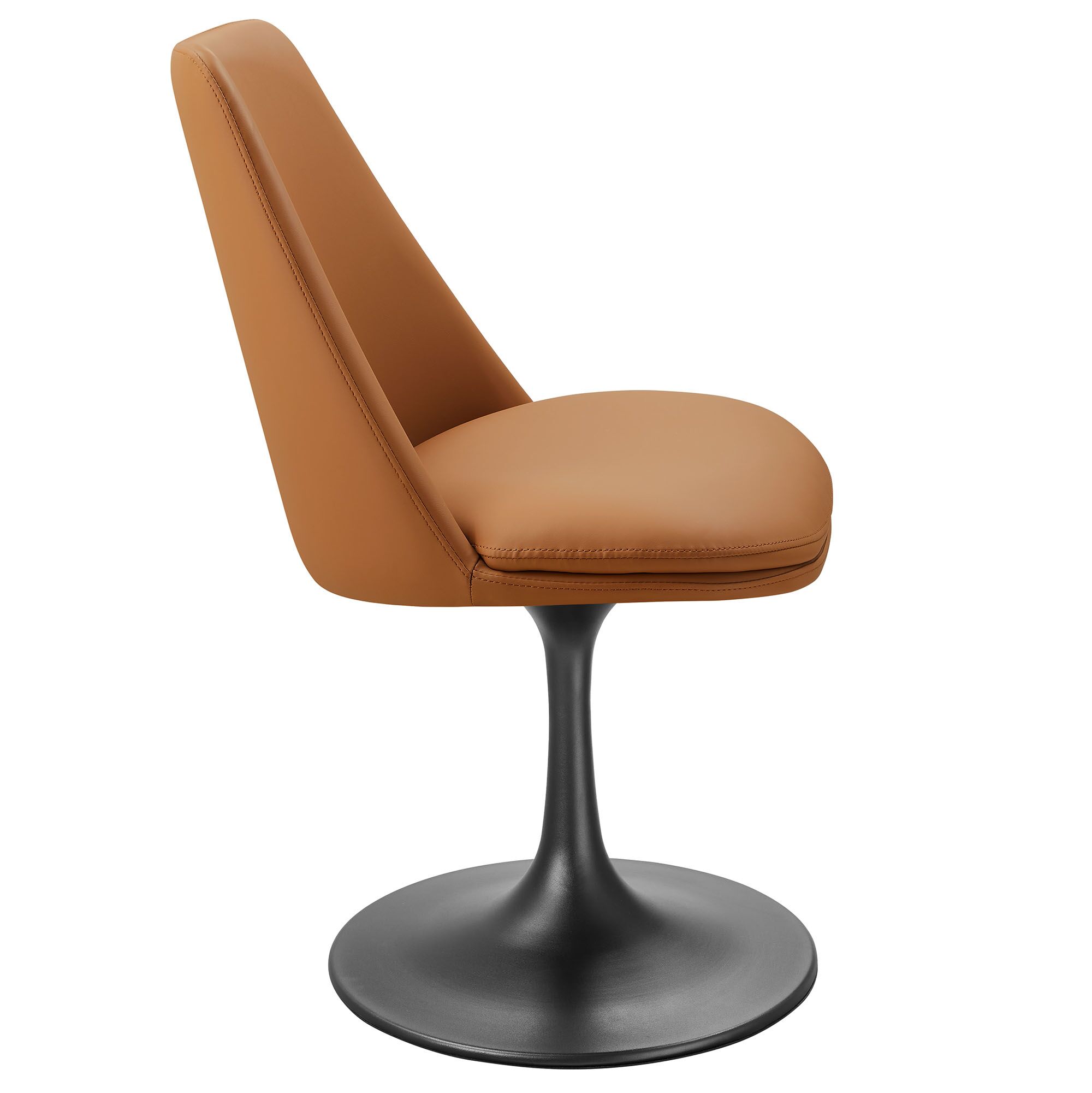 Lippa Swivel Dining Vegan Leather Side Chair by Modway - Image 4