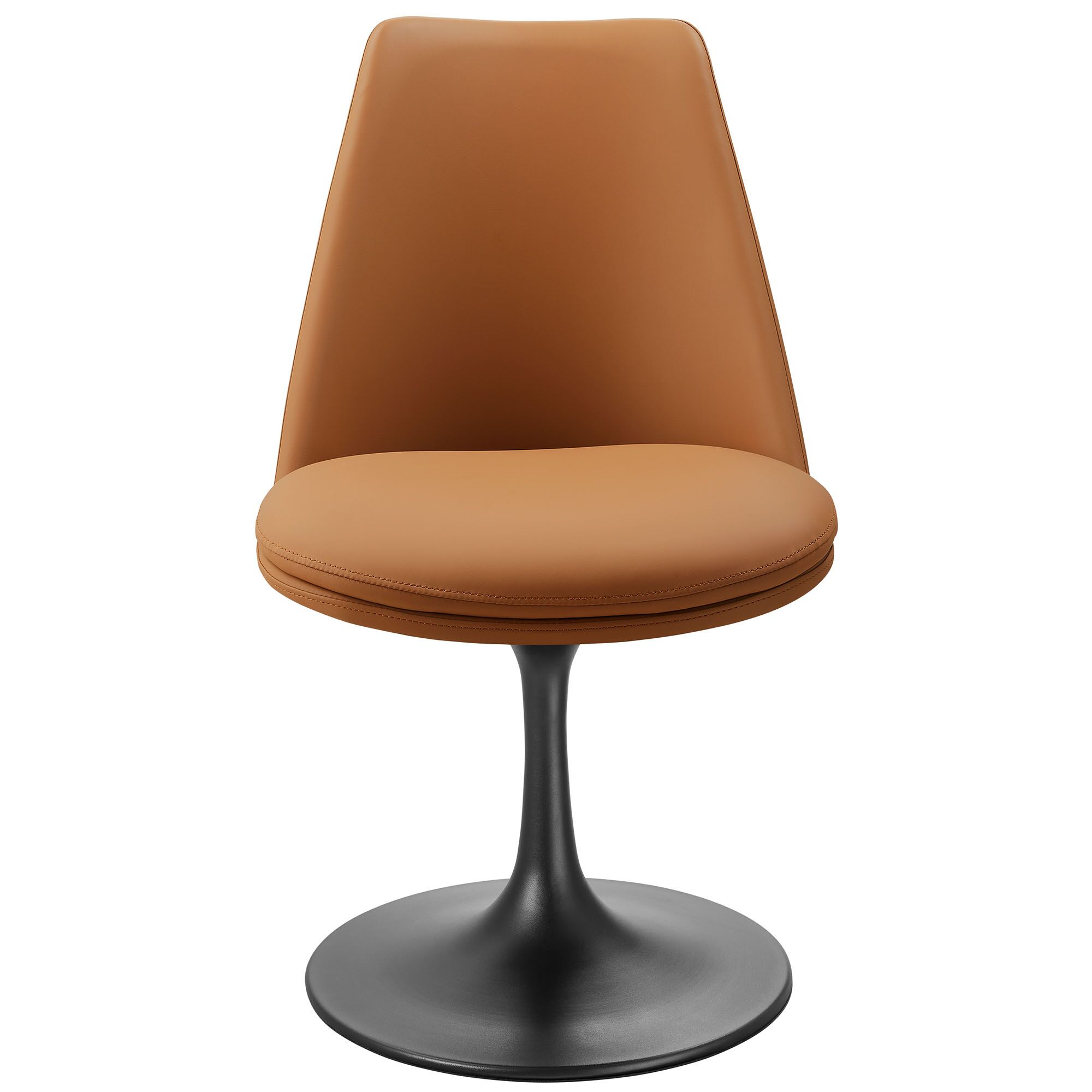 Lippa Swivel Dining Vegan Leather Side Chair by Modway - Image 6