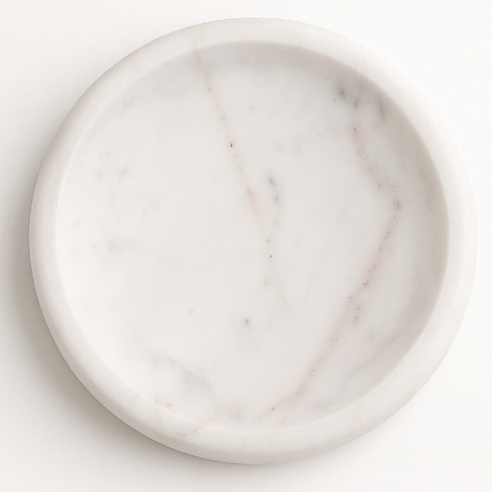 White Marble Large Round Tray by BIDKhome - Image 2